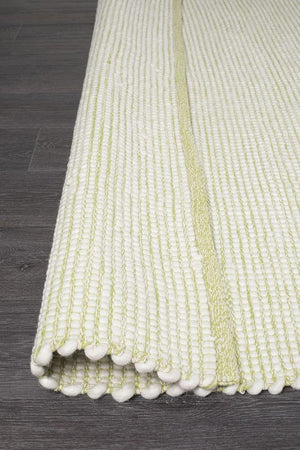 Evoke Pistachio wool rug — detail shot showing soft pistachio green colourway