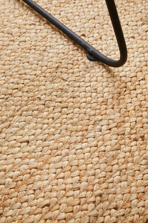 Byron 111 Natural rug in a coastal dining room setting