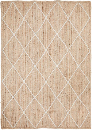 Byron 222 Natural rug styled in a minimalist living room