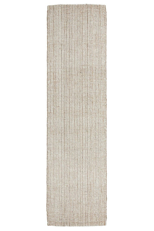 Scandi natural runner rug — styled in hallway setting
