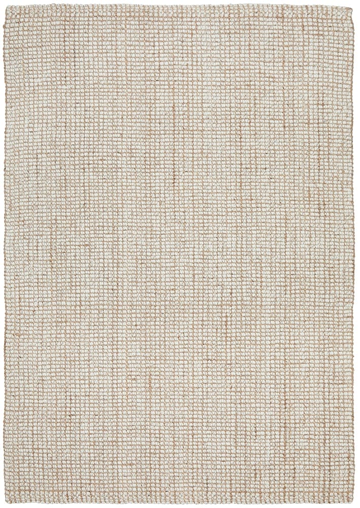 Scandi natural rug — flat lay showing full pattern and natural colourway