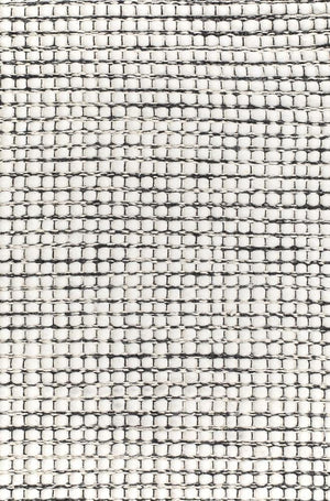 Evoke Black flatweave rug — full product shot on white background