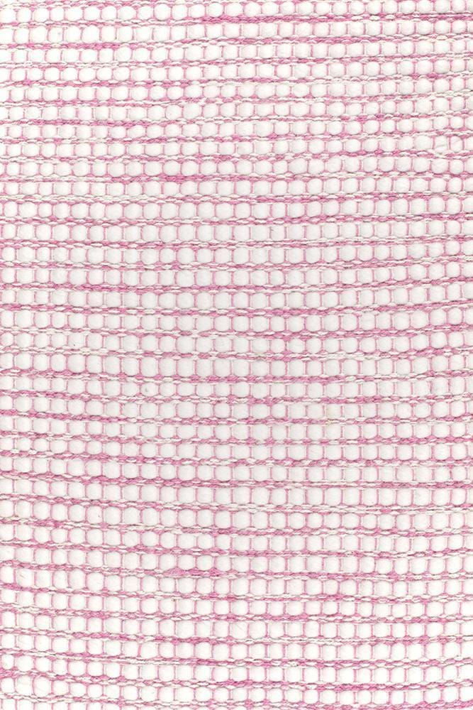 Evoke Pink flatweave rug — full product shot on white background