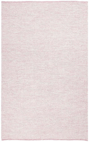 Evoke Pink rug — top-down flat lay showing soft pink flatweave texture