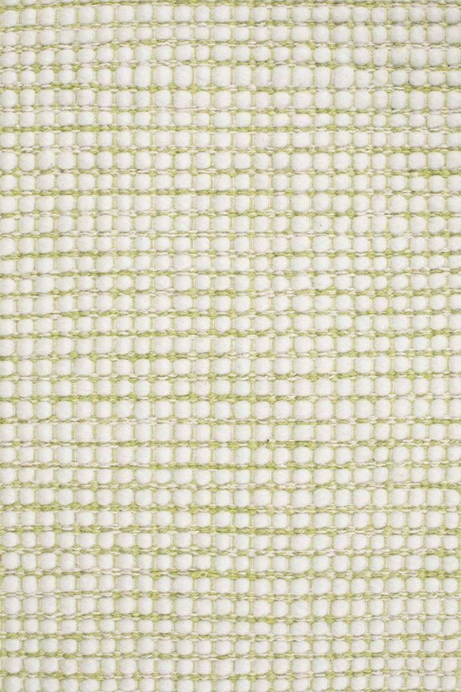 Evoke Pistachio flatweave rug — full product shot on white background