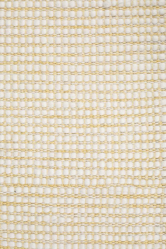 Evoke Yellow flatweave rug — full product shot on white background