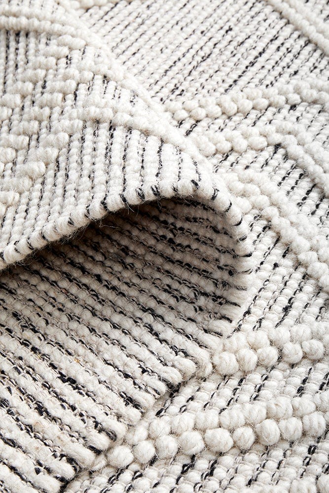 Clara flatwoven wool rug — full product shot on white background