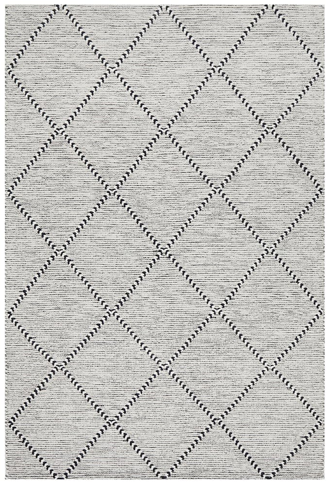 Jasmin flatwoven rug — close-up of geometric texture and weave detail
