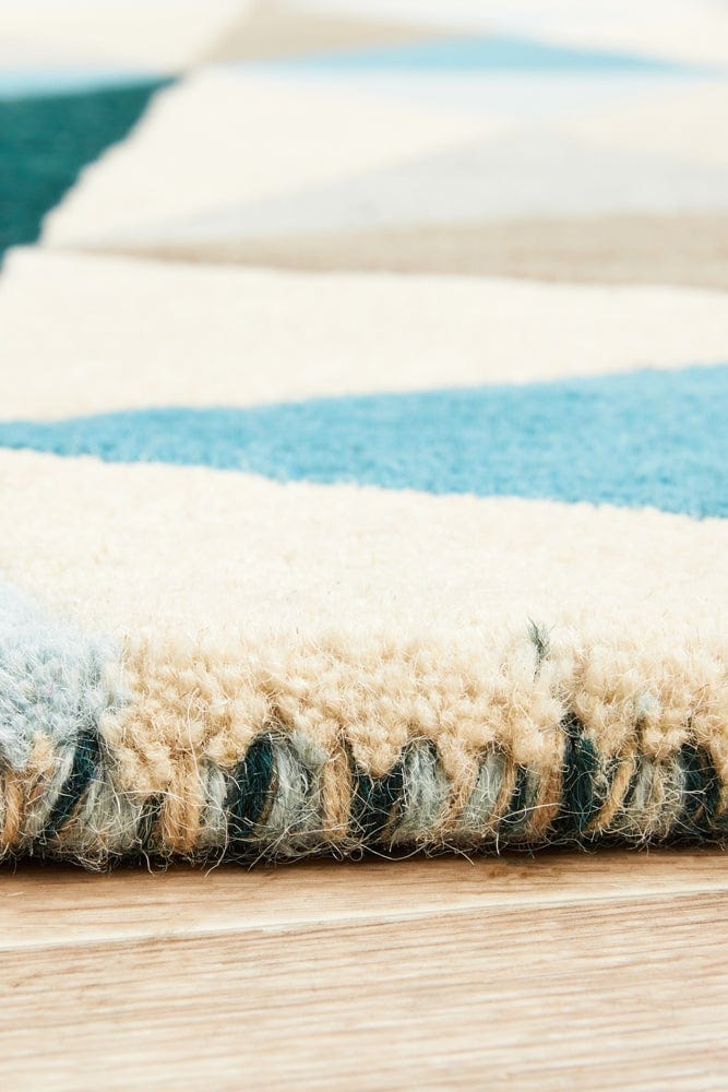 Atic Pure Wool 901 Turquoise Round Rug