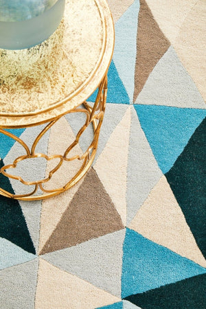 Atic Pure Wool 901 Turquoise Runner Rug