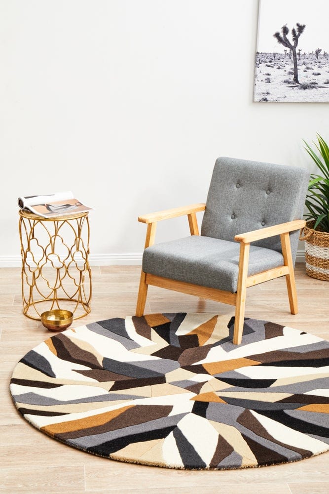 Atic Pure Wool 903 Fossil Round Rug