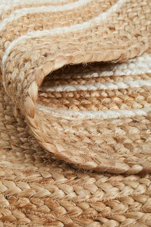 Byron 111 Natural Oval jute rug — eco-friendly hand-braided oval rug product shot