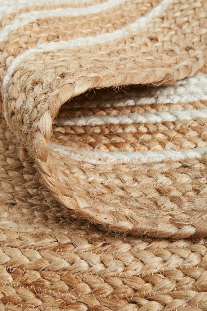 Byron 111 Natural Oval jute rug — eco-friendly hand-braided oval rug product shot