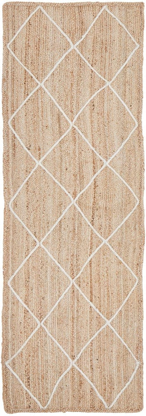 Byron 222 Natural rug — product shot on white background showing full pattern