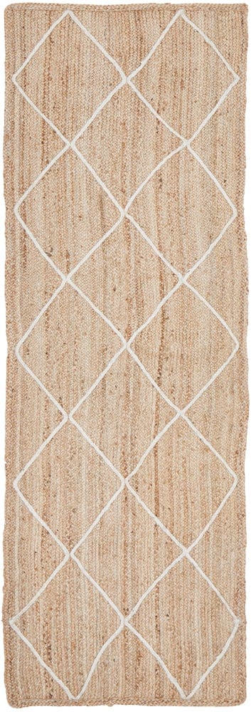 Byron 222 Natural rug — product shot on white background showing full pattern