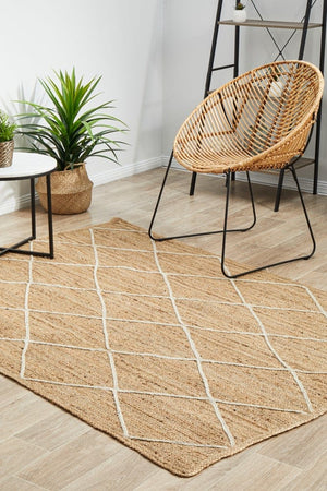 Byron 222 Natural rug — top-down flat lay showing stripe and chevron braided pattern