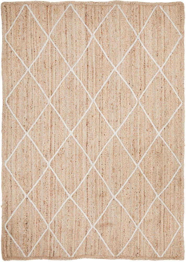 Byron 222 Natural rug styled in a minimalist living room