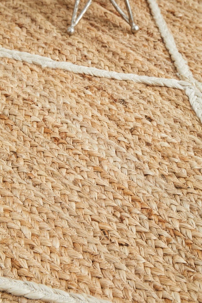 Byron 222 Natural rug in a coastal dining room setting
