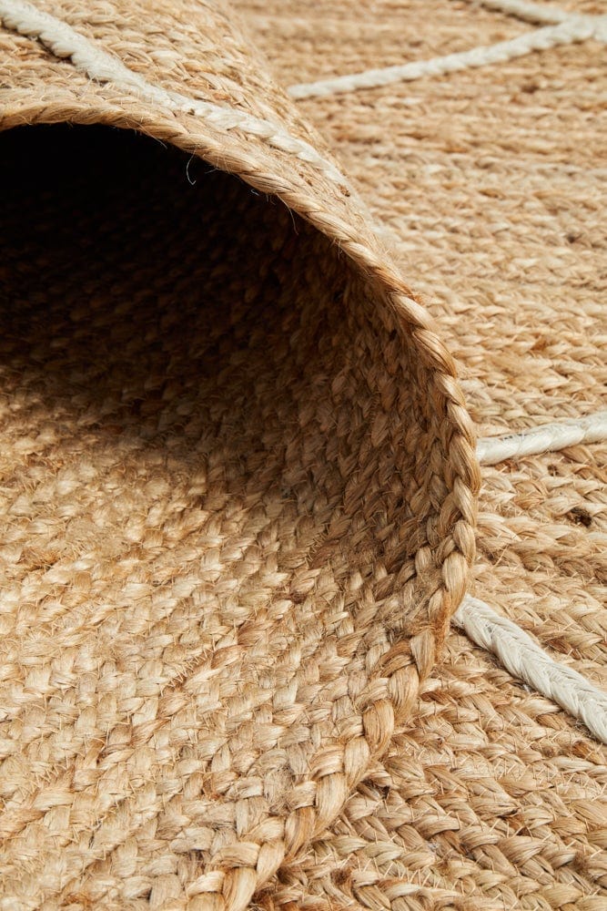 Byron 222 Natural jute rug — eco-friendly hand-braided construction