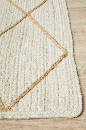 Byron 222 White rug — full product shot showing clean white colourway