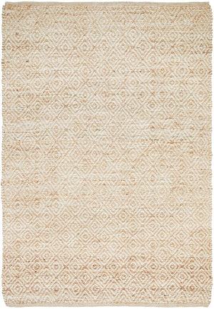 Byron 444 Natural rug styled in a minimalist living room with timber floors