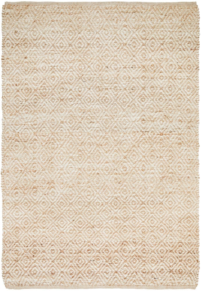 Byron 444 Natural rug styled in a minimalist living room with timber floors