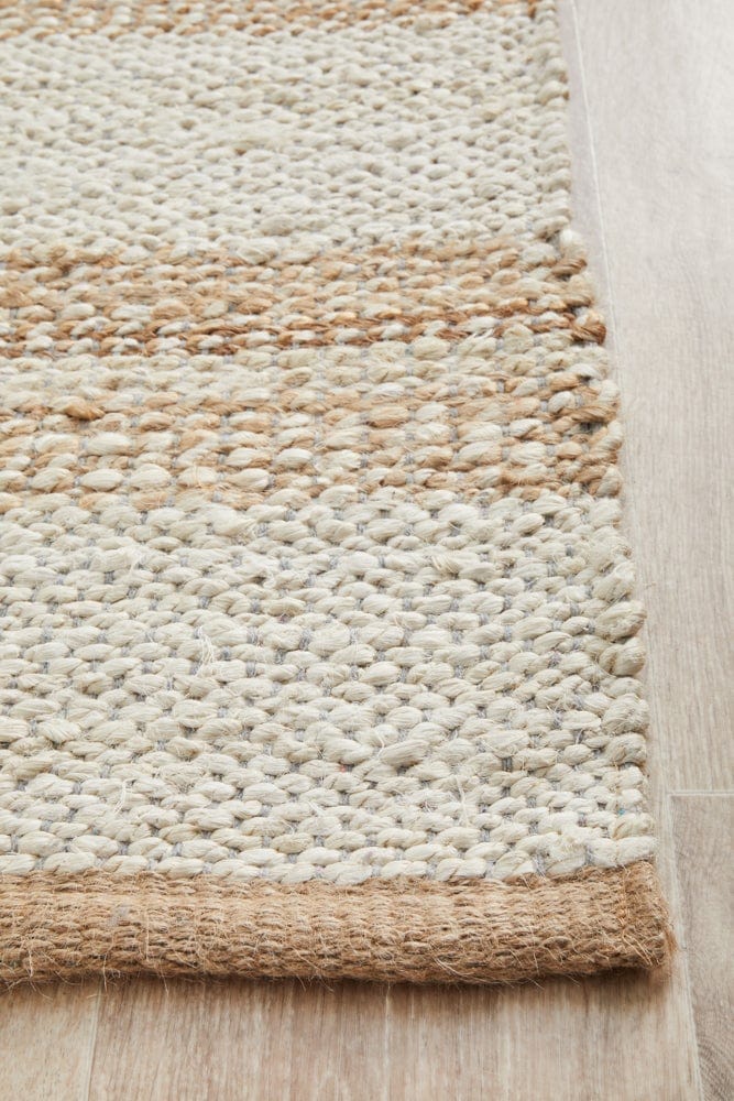 Byron 555 Natural White Runner Rug