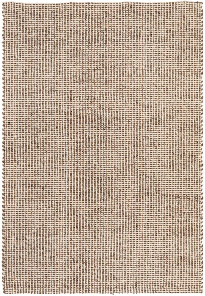 Navia brown rug styled in a warm Scandi-inspired living room