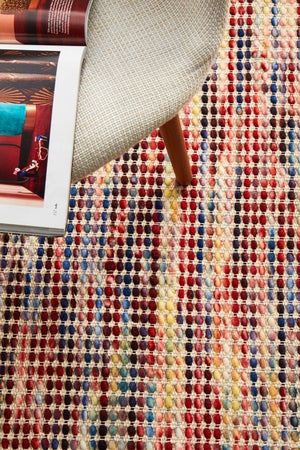 Navia Multi rug — styled in an eclectic dining room setting