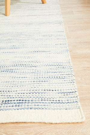 Navia Blue rug — full product shot showing rich blue colourway