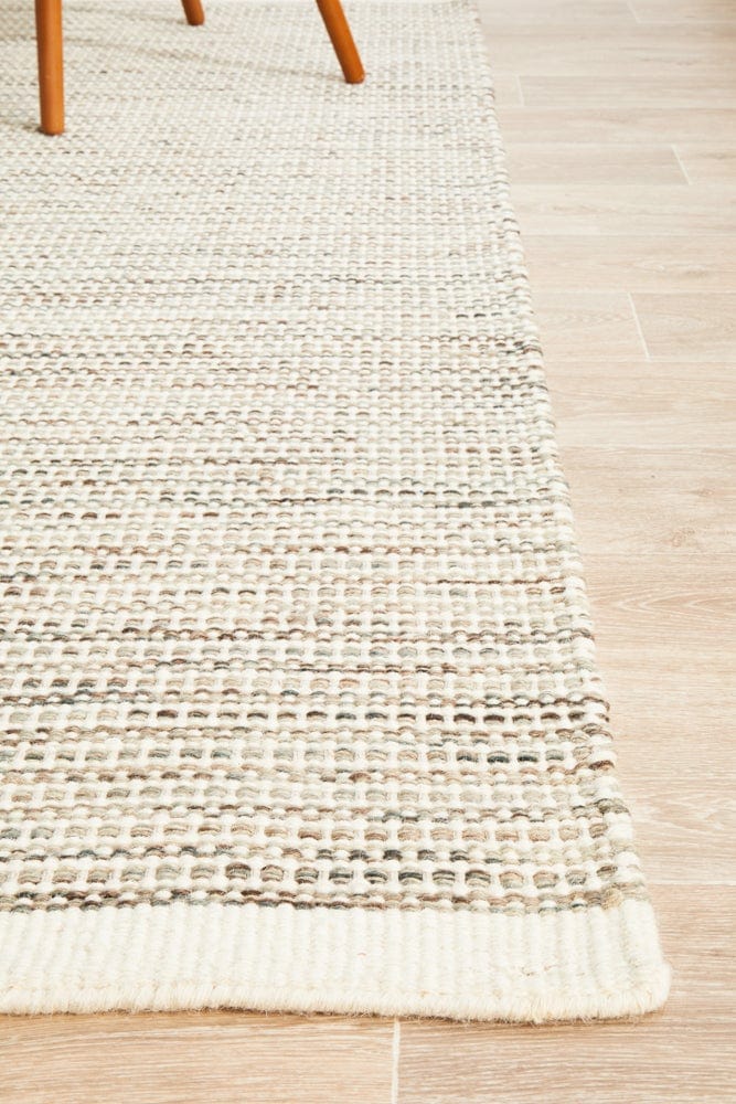 Navia Natural rug — full product shot showing earthy natural colourway