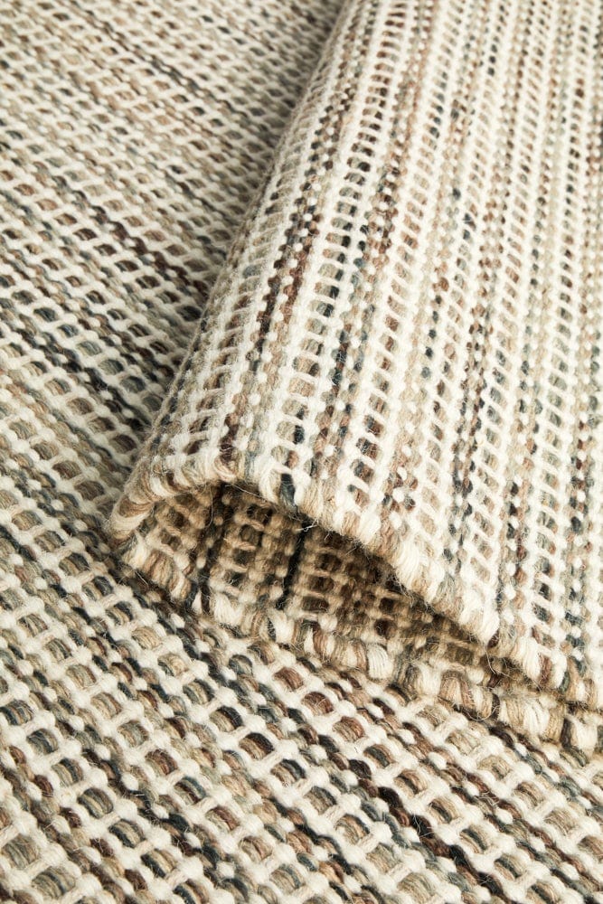 Navia Natural flatweave wool rug — product shot on white background