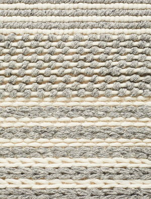 Navia 340 Silver rug — full product shot showing cool silver colourway